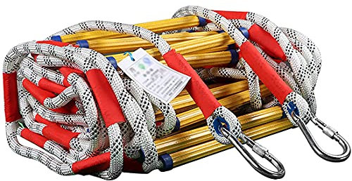 Escalera Blanda Escalera Rescate emergencias, Escalera Cuerda Rescate ignífuga Escalera Escape Beafire Carga con mosquetón, Escalera Cuerda Escalera Cuerda/a/