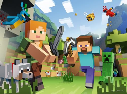 Ravensburger - Puzzle Minecraft, 100 Pezzi XXL - Puzzle Bambini 6 Anni, Collezione Minecraft, Giochi Educativi e Divertenti, Idee Regalo