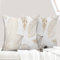 ECZOIL Lot de 2 Decorative Housse de Coussin 40x40 cm Feuilles Housse de Canapé Décoratifs Motif Plante à Taie d'oreiller pour Maison Salon Chambre et Ferme - Feuilles Dorées