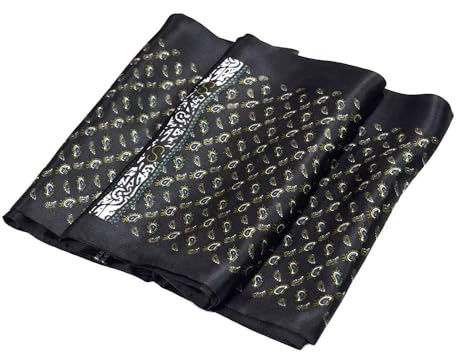 UK_Stone herr 100 % ren silkesscarf vintage klassiskt mönster dubbelskikt tryckt
