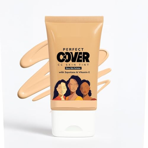 Perfect Cover CC Cream – Biscuit Spread (25ml) | Natural Coverage & Dewy Finish | Lightweight Skin Tint with SPF 24+ & Squalene | Hydrates, Brightens & Conceals Dark Spots