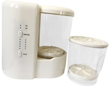 perfeclan Lavadora de ropa interior 2 en 1, limpiadora de brochas de maquillaje, máquina de lavado automática, minilavadora para viajes, caravanas, apartamentos, Blanco Beige