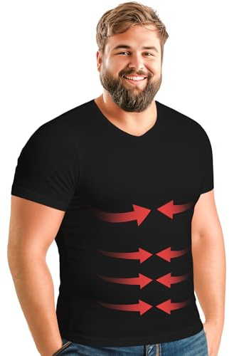 ARMSTRONG AMERICA Mens Compression T Shirt Gynecomastia | V Neck Slimming Undershirt Compression Shirt for Men. Mens Shapewear Body