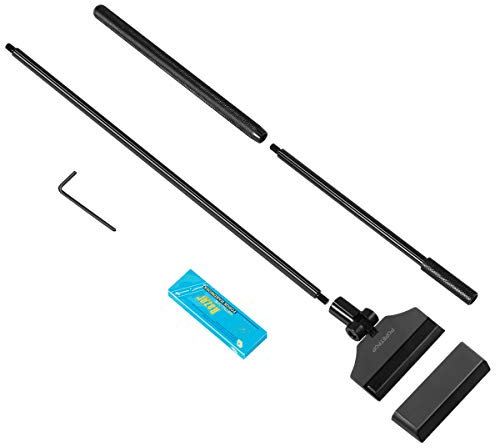 Aquarium Algen Rasiermesser Schaber 65cm Aluminiumlegierung Algenschaber Reinigungsmittel Werkzeug mit 10 Klingen für Glas fischbecken (Schwarz)