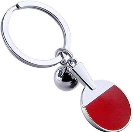 Sportigo ® Tischtennis Schlüsselanhänger/Tischtennis Schläger mit Ball/Tisch Tennis Geschenk/Sport Geschenk Geschenkidee