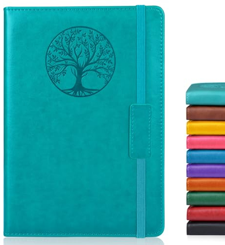 Lined Journal Notebook for Women Men,256 Thick Pages,A5 Hardcover Vintage Leather Journal for Writing,Travel,Business,Work, School,College Ruled Notebooks for Note Taking,Daily Diary 5.7×8.3