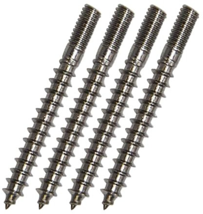 Generisch Stockschrauben M3 - M4 - M5 Edelstahl V2A Rostfrei mit Innensechskant - Schraubstifte - Holzschrauben (4, M3x40 - mit Innensechskant)