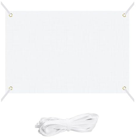 YapitHome Large Blank Banners 150x100cm DIY Personalised Banner Polyester Blank Banner Flags with 6M Rope for Indoor Outdoor Decor DIY Party Festival Celebration