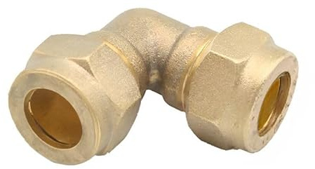 Codo de compresión igual de 22 mm, bolsa de 2