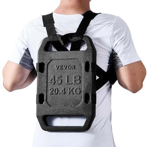 VEVOR Vikter i gjutjärn, 20 kg enkel rackplatta, viktade vikter för ryggsäck, solid rackplatta vikt för ryggsäckning, gungor, knäböjning, styrketräning, tyngdlyftning, fitness träning