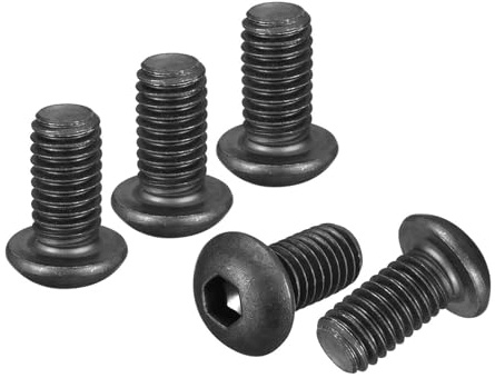 DTGN 5 Pz-3/8 - 16x3/4 Viti a Testa Bombata Vite A Brugola Testa Tonda Ideali Per Bici Da Strada Bike Auto Moto - Acciaio Inox 304 Ossidato Nero - Elementi Di Fissaggio