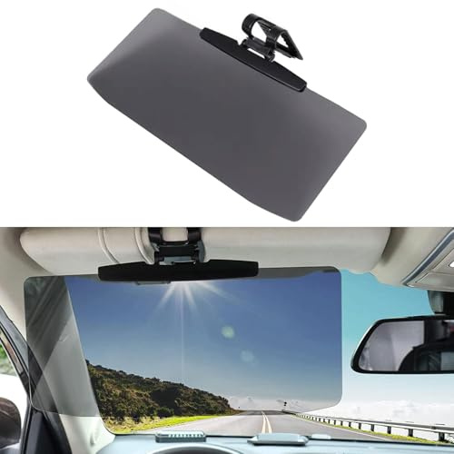 Srvauyea Parasol para Coche, Extensión de Parasol para Coche, Antideslumbrante Protector Ventana Coche, Bloqueador de Deslumbramiento Solar para Conducir, Extensor de Visera Ajustable para Coche