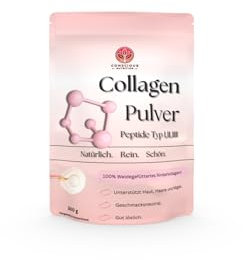 CONSCIOUS NUTRITION - Polvere di collagene - collagene idrolizzato peptidi tipo 1, 2, 3 - Polvere proteica proteica - Senza additivi - Neutro al gusto - Salice - Testato da laboratorio - Made in