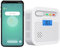 Rilevatore di monossido di carbonio WiFi 10 anni di batteria, notifiche push intempo reale tramite l'app Tuya e SmartLife Security, Certificato UE EN50291，display LCD digitale, portatile (1 Pezzi)