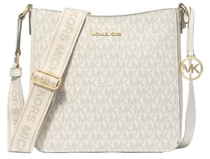 Michael Kors Jet Set Travel Borsa a tracolla piccola con logo, borsa messenger, vaniglia