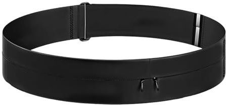 Ceinture Running pour Hommes et Femmes, légère Ceinture Course a Pied avec Poche téléphone et Bande réfléchissante, Noire pour Sport, Fitness et activités extérieures
