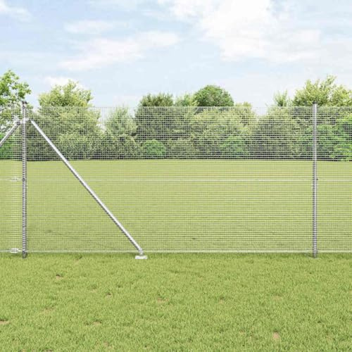 Sophrelle Poste de Valla Plateado 10 x 1,2 m (16 x 16 mm Malla) Acero Plata,3351931