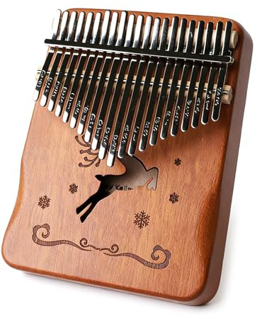 Piano de pulgar Kalimbas portátil con 21 teclas, estructura de madera, proporciona notas claras y diseño ergonómico, adecuado para todas las edades, piano de pulgar fácil de viajar