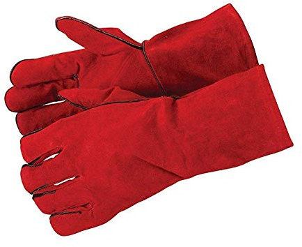 FZTEY Red Heat Resistant Guant, Welding High Temperature Gloves, Stove Long Lined Welders Ultimate Thermal Gauntlets For BBQ(Red)