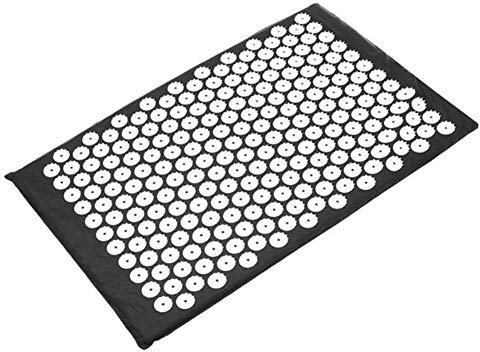 ZYTB Yoga-Matte Akupressurmatte Kopf-Hals-Zurück-Fuss-Massage-Kissen-Kissen Yoga Spike Matte Anti-Stress Akupunktur Pad Nadel Massage (Color : Black mat)