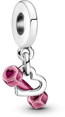 PANDORA Hantel & Herz Charm-Anhänger aus Sterling-Silber Moments Collection