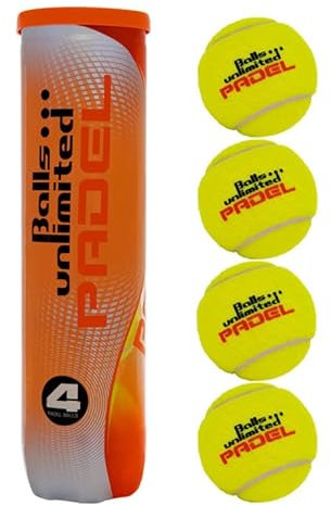 Balls ... unlimited Padel Ball - 4er Dose - Bälle für Padel Tennis aus gewobenem Playnes Filz, Packungseinheit Bälle:1 Balldose