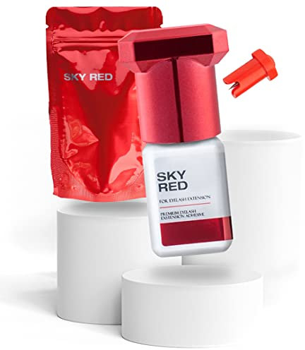 P-Beauty Sky Glue para pestañas, ofrece larga durabilidad, tiempo de secado 1-2 segundos, color: negro, 5 ml