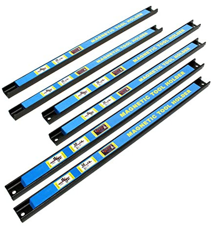 Set di barre magnetiche 6x46 cm Barra porta utensili a parete in acciaio per officina