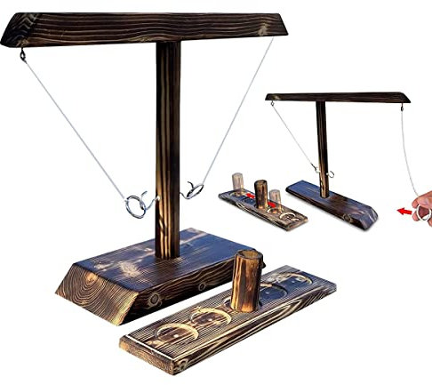 Juegos De Lanzamiento De Madera, Juego de Mesa de Gancho Anillo, Juego de Ganchos y Anillos Toss, Juegos Interactivos, para Home Interior Party Family Juegos de Mesa, para Niños Y Adultos
