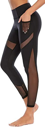 In One Clothing - Damen Leggings für Sport, Fitness, Outdoor und Loungewear, super elastisch und mit hohem Bund für knitterfreien, komfortablen Sitz - in der Farbe schwarz - Grösse M