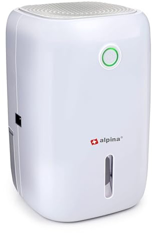 alpina Miniluftfuktare – avfuktare – 330 ml per dag – avtagbar vattentank – vit