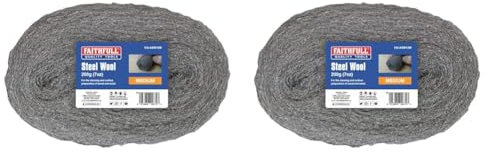 Faithfull ASW12M Medium Wool Pack,200 g (Pack of 2)
