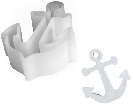 Hezhou Stampo in Silicone per Ancora - Portacandele e Decorazioni per Colata in Gesso, Candele Profumate e Sapone