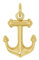 Amor Motivanhänger 925 Sterling Silber Damen Anhänger, 1,8 cm, Gold, Anker, Kommt in Schmuck Geschenk Box, 2039043