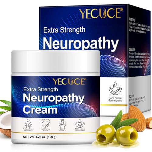 Neuropathy Nerve Relief Cream, Neuropathy Cream Extra Strength to Stop Pain, Natural Effective Calm Soothing Relief Massage Gel for Feet, Legs, Hands, Back& Arms,4.23oz
