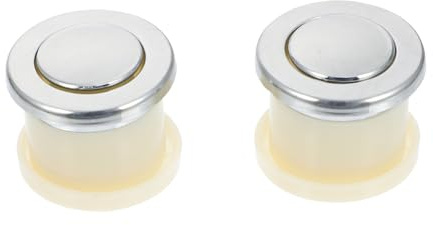 HONITANO Boutons de Meuble Rétractables à Ressort 2pcs en Alliage de Zinc Argenté pour Portes de Placard et Salon Design Élégant et Contemporain