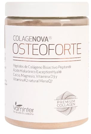 Colagenova - Péptidos de Colágeno Hidrolizado + Ácido Hialurónico + Calcio + Magnesio + Vitamina D3 y K2 | Para Huesos y Músculos en Mujeres +40 | Colageno en Polvo | Sin Gluten | Chocolate