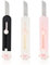 XPOOP 3 Stück Mini Tasche Katze Pfote Kunst Utility Messer, Tragbares Einziehbares Universalmesser, Schreibwaren Messer, Papier Cutter Handwerk, Mini-Cuttermesser, Universalmesser Mit Box