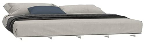 vidaXL Bed Frame without Mattress White 180x200 cm Super King Solid Wood