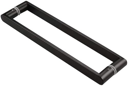 AYVADA Duschtürknauf, polierter massiver Edelstahlgriff, Badewannenabtrennung, runder Badezimmertürknauf, schwarz