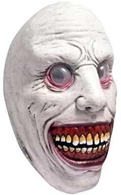 WOTEG Smile Face , Full Face Scary Face Covers - Halloween Face with Eyeballs Evil Cosplay Costume Props for Halloween