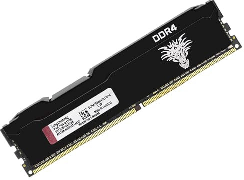 DDR4 2666MHz 16GB Desktop RAM PC4-21300 UDIMM Non-ECC Unbuffered 1.2V 288-Pin CL19 PC Computer Memory Upgrade Module Kit (Black)