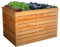 HORI Hochbeet Pflanzkasten Set aus Lärche naturbelassen, mit Innenfolie und vormontierten Seitenteilen, wetterfester Anbaukasten für Kräuter und Gemüse, für Gartenflächen und Terrassen Größe: 100 x