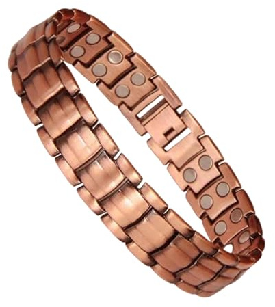 Magnetiskt Koppararmband För Män，ren Koppar Magnetiska Armband，flexibel Justering，lämplig För Affärer, Fritid Och Andra Stil, Arbete, Resor Eller Sportscener，lindrar Stress På Handleder Och Knogar