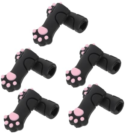 LOLIPPYY 10 Piezas Protector para Herramientas de Manicura Fundas de Silicona con Diseño de Pata de Gato Antideslizante Reutilizables para Tijeras y Pinzas de Cutículas