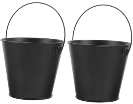 Toyvian 2pièces Seau à Graisse pour Barbecue Seaux Métalliques Ronds Seaux à Graisse Réutilisables avec Couvercle Accessoires De Nettoyage pour Barbecue