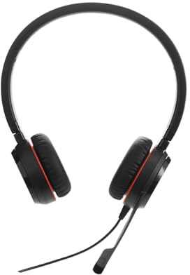 Jabra Evolve 30 II UC Stereo Headset – Unified Communications Headphones with Passive Noise Cancellation – USB-Cable with Controller – Black
