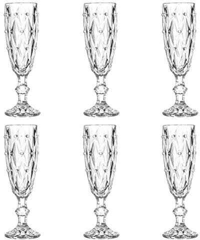 Calice Goffrato Vintage Calici Di Vetro Coupé Di Vetreria Da Goletta Flauti Da Cocktail Bicchieri Da Gin Tonic Alti Tazza Da Goletta Abito Bicchiere Galeone Nozze