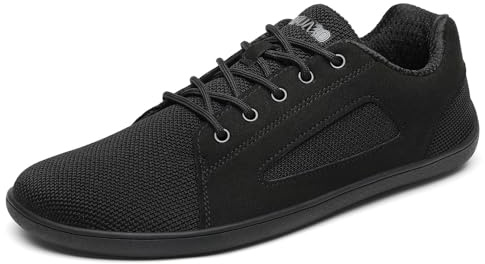 SAGUARO Barefoot Zapatillas Luck Ⅰ- Calzado de Trail Descalzo Flexibles para Hombre y Mujer Zapatillas Barefoot Casual para Caminar con Wide Tox Box Negro,GR.40