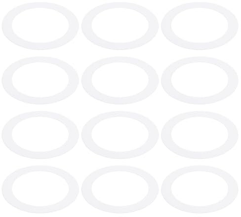 PATIKIL Goof Rings Inner Diameter 2.99, Outer Diameter 4.72, 12 Pcs Metal Goof Rings Cover Recessed Light Trim for Ceiling Wall Fixtures Can Lighting Down Light LED, Matte Finish White